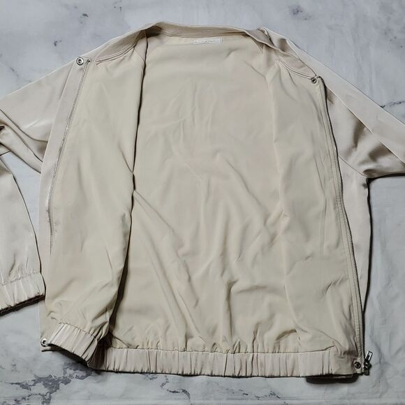 Sage The Label Cream Satin Bomber Jacket - Picture 6 of 7